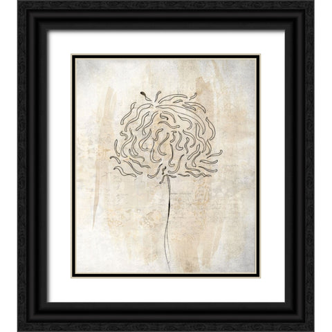 Petals on Paper II Black Ornate Wood Framed Art Print with Double Matting by Smith, Karen