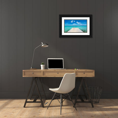 Caribbean Dream Black Ornate Wood Framed Art Print with Double Matting by Leske, Mike