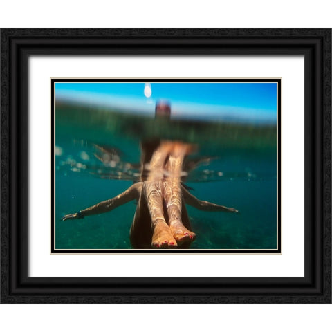 Summer day Black Ornate Wood Framed Art Print with Double Matting by Belda, Rafael