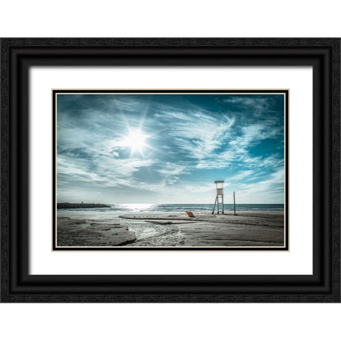 Winter time Black Ornate Wood Framed Art Print with Double Matting by Principato, Antonio