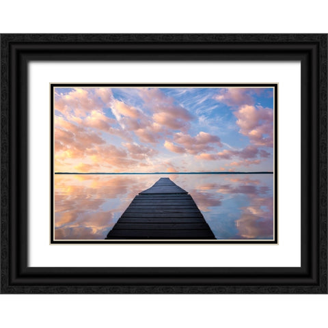 Sanctuary Black Ornate Wood Framed Art Print with Double Matting by Lindsten, Christian