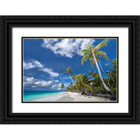 Desert Island Black Ornate Wood Framed Art Print with Double Matting by Wrobel, Karsten