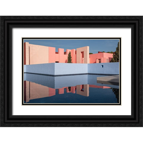 Muralla Roja #26 Black Ornate Wood Framed Art Print with Double Matting by Wride, Linda