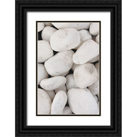 Stones 001 Black Ornate Wood Framed Art Print with Double Matting by Artographie Studio