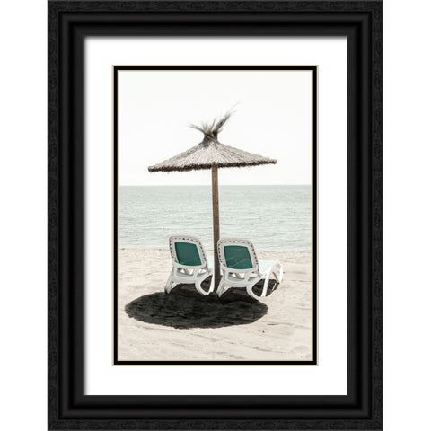 Solaris 02 Black Ornate Wood Framed Art Print with Double Matting by Artographie Studio