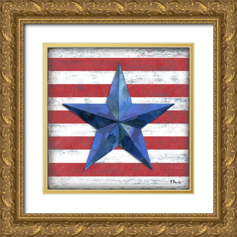 Westerly Barn Star II Gold Ornate Wood Framed Art Print with Double Matting by Brent, Paul