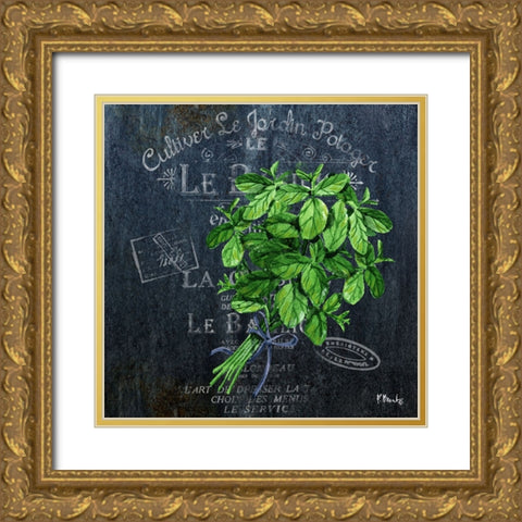 Provincial Herbs II Gold Ornate Wood Framed Art Print with Double Matting by Brent, Paul