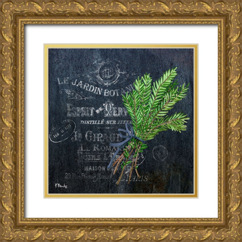 Provincial Herbs IV Gold Ornate Wood Framed Art Print with Double Matting by Brent, Paul