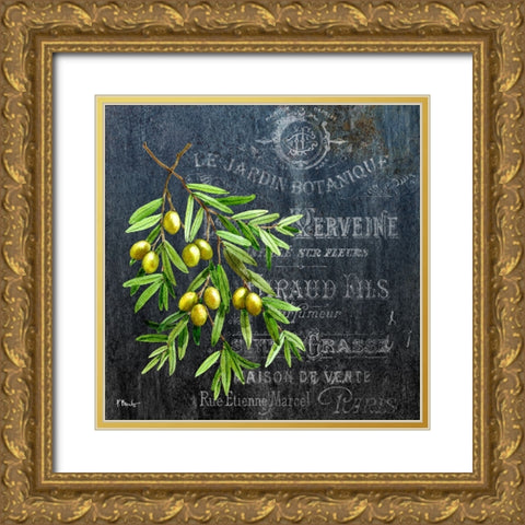 Provincial Herbs V Gold Ornate Wood Framed Art Print with Double Matting by Brent, Paul