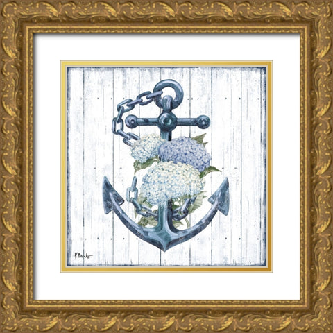 Botanic Anchor I Gold Ornate Wood Framed Art Print with Double Matting by Brent, Paul