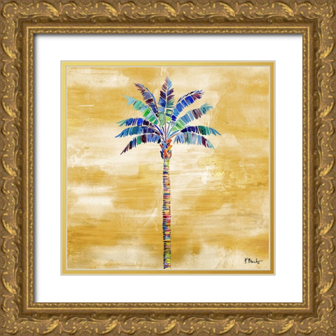 Tahiti Palm I - Golden Gold Ornate Wood Framed Art Print with Double Matting by Brent, Paul