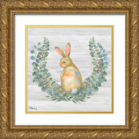 Grove Bunny I - Wood Gold Ornate Wood Framed Art Print with Double Matting by Brent, Paul