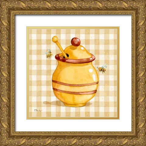 Honey Pot I - Speckled Gold Ornate Wood Framed Art Print with Double Matting by Brent, Paul