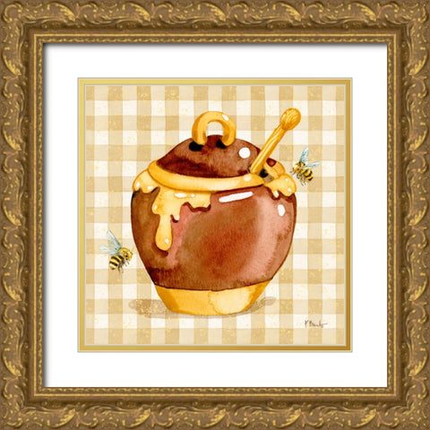 Honey Pot II - Speckled Gold Ornate Wood Framed Art Print with Double Matting by Brent, Paul