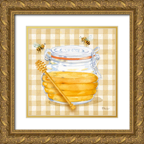 Honey Pot III - Speckled Gold Ornate Wood Framed Art Print with Double Matting by Brent, Paul