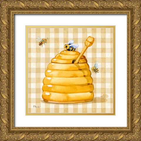 Honey Pot IV - Speckled Gold Ornate Wood Framed Art Print with Double Matting by Brent, Paul