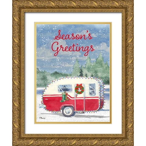 Holiday Campground Pass Vertical I Gold Ornate Wood Framed Art Print with Double Matting by Brent, Paul