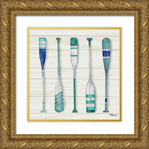 Port Oars II Gold Ornate Wood Framed Art Print with Double Matting by Brent, Paul