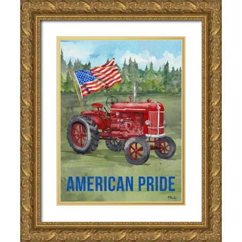 Freedom Farm Vertical I Gold Ornate Wood Framed Art Print with Double Matting by Brent, Paul