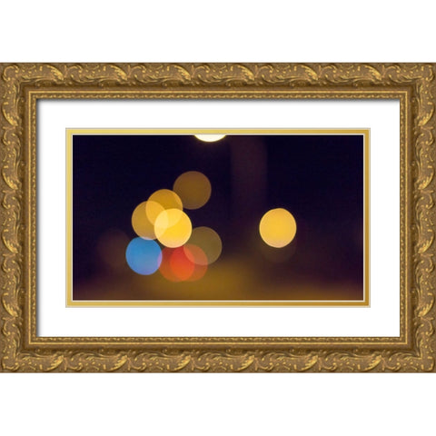 Abstract 1 Gold Ornate Wood Framed Art Print with Double Matting by Lee, Rachel