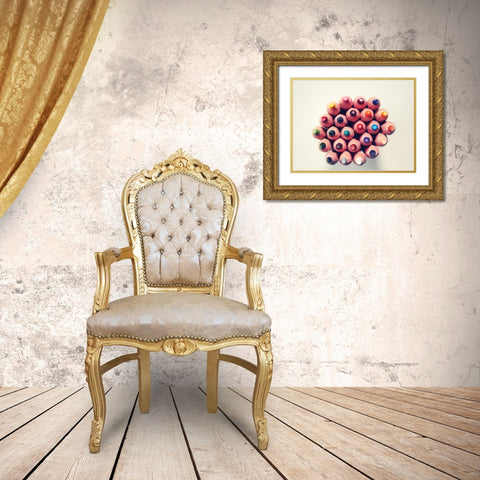 Abstract 17 Gold Ornate Wood Framed Art Print with Double Matting by Lee, Rachel