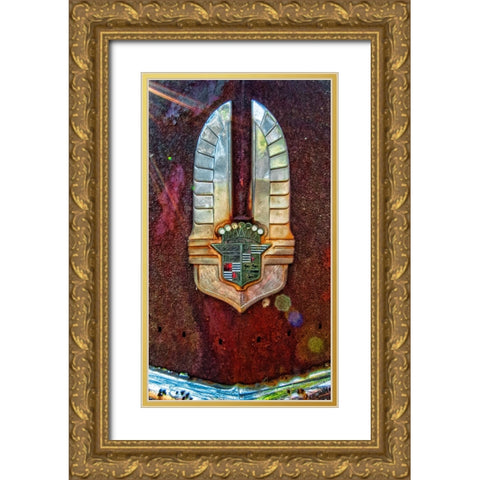 Caddy Wings Gold Ornate Wood Framed Art Print with Double Matting by Lee, Rachel