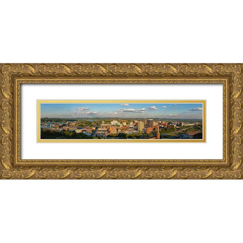 Cameron Hill View Gold Ornate Wood Framed Art Print with Double Matting by Lee, Rachel