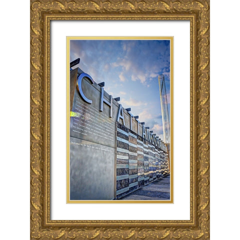 Chattanooga Pier Vertical Gold Ornate Wood Framed Art Print with Double Matting by Lee, Rachel