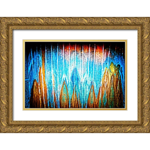 Copper Water Horizontal Gold Ornate Wood Framed Art Print with Double Matting by Lee, Rachel
