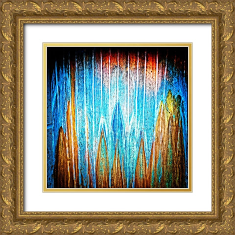 Copper Water Square Gold Ornate Wood Framed Art Print with Double Matting by Lee, Rachel
