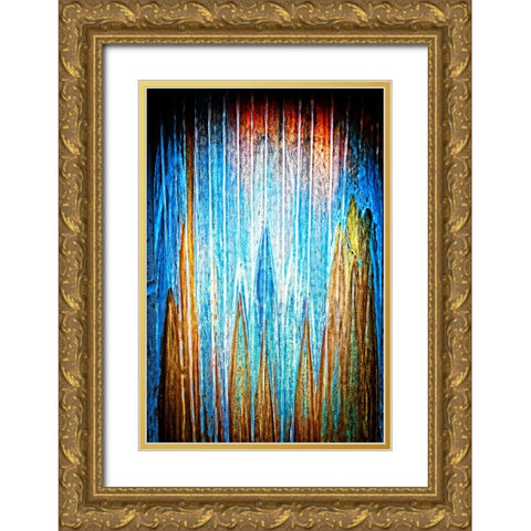 Copper Water Vertical Gold Ornate Wood Framed Art Print with Double Matting by Lee, Rachel