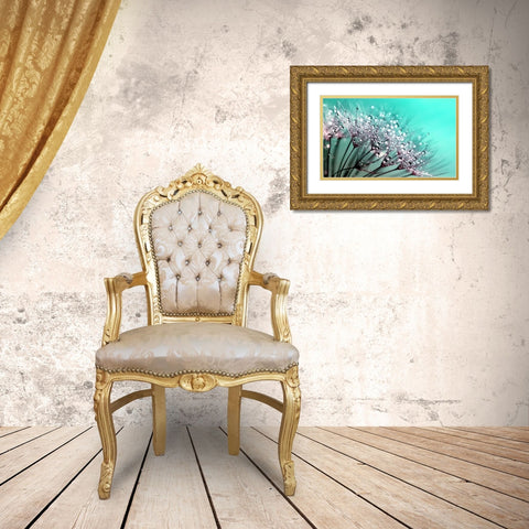 Flower 55 Gold Ornate Wood Framed Art Print with Double Matting by Lee, Rachel