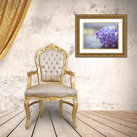 Flower 63 Gold Ornate Wood Framed Art Print with Double Matting by Lee, Rachel