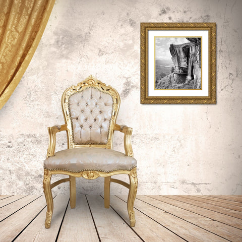 Lovers Leap BW Gold Ornate Wood Framed Art Print with Double Matting by Lee, Rachel