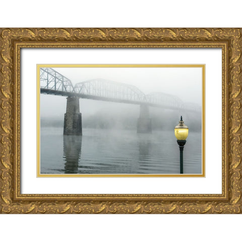 Scenic City 121 Gold Ornate Wood Framed Art Print with Double Matting by Lee, Rachel