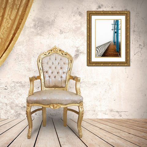 Walnut in Fog Left Oil Painting Gold Ornate Wood Framed Art Print with Double Matting by Lee, Rachel