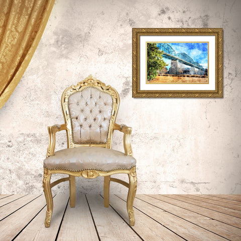 Walnut Warm Watercolor Gold Ornate Wood Framed Art Print with Double Matting by Lee, Rachel