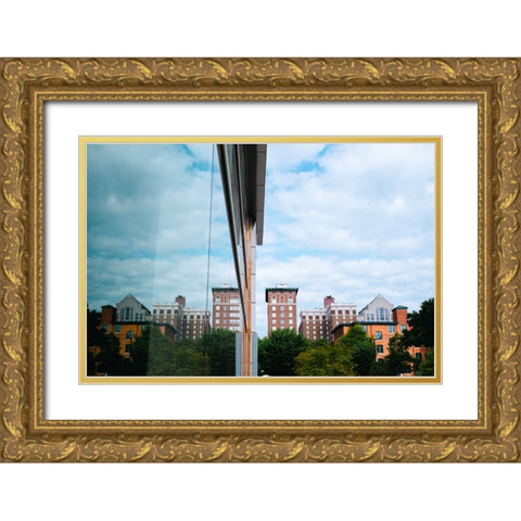 Reflection City Gold Ornate Wood Framed Art Print with Double Matting by Malone, Will