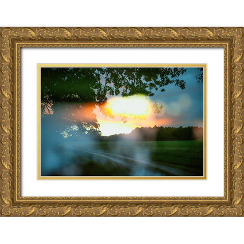 Sunset 3 Gold Ornate Wood Framed Art Print with Double Matting by Malone, Will