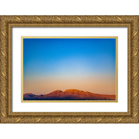 Vegas Sunrise Gold Ornate Wood Framed Art Print with Double Matting by Malone, Will