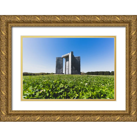 Guidestones Gold Ornate Wood Framed Art Print with Double Matting by Malone, Will