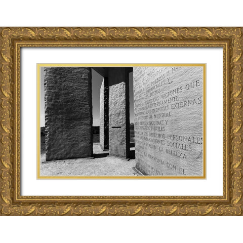 Guidestones 2 Gold Ornate Wood Framed Art Print with Double Matting by Malone, Will