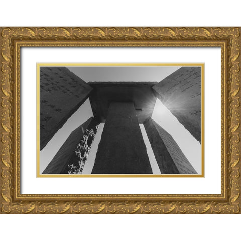 Guidestones 3 Gold Ornate Wood Framed Art Print with Double Matting by Malone, Will