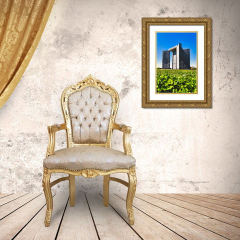 Guidestones 5 Gold Ornate Wood Framed Art Print with Double Matting by Malone, Will