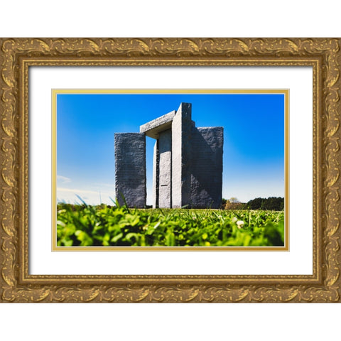 Guidestones 6 Gold Ornate Wood Framed Art Print with Double Matting by Malone, Will
