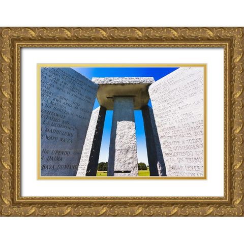 Guidestones 7 Gold Ornate Wood Framed Art Print with Double Matting by Malone, Will