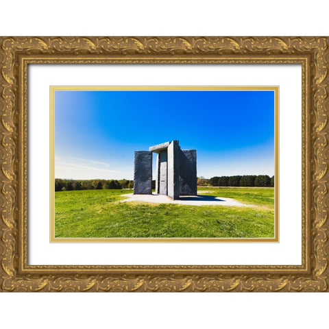 Guidestones 8 Gold Ornate Wood Framed Art Print with Double Matting by Malone, Will