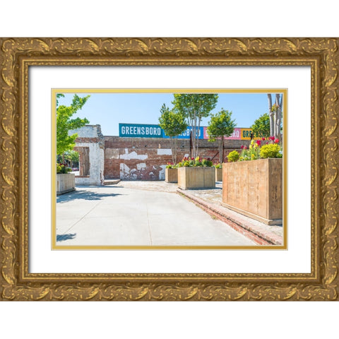 GreensboroGreensboro2 Gold Ornate Wood Framed Art Print with Double Matting by Malone, Will