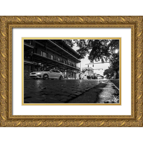Downtown Natchitoches Gold Ornate Wood Framed Art Print with Double Matting by Malone, Will