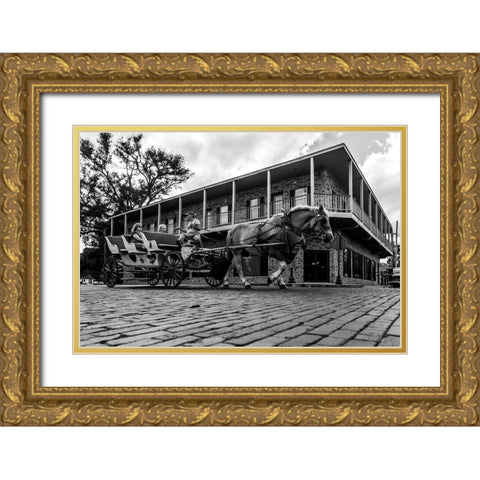 Horse Tour Gold Ornate Wood Framed Art Print with Double Matting by Malone, Will